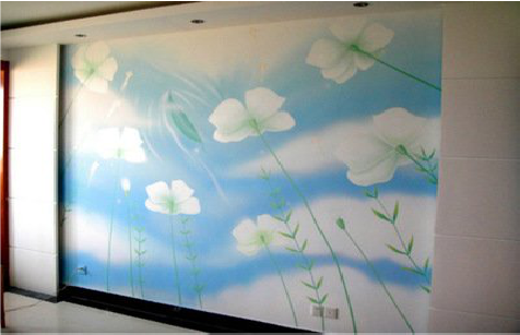 千阳画墙绘怎么画好白云的蓬松感？