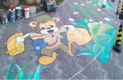 千阳夏季画地面彩绘会遇到的问题