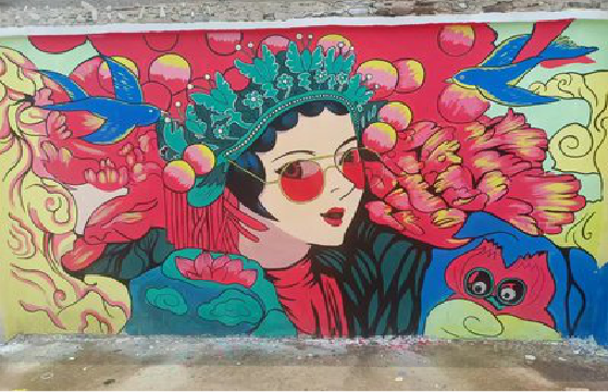 千阳墙体彩绘-网红墙