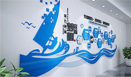 千阳海浪主题文化墙如何设计?