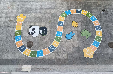 千阳地面游戏彩绘