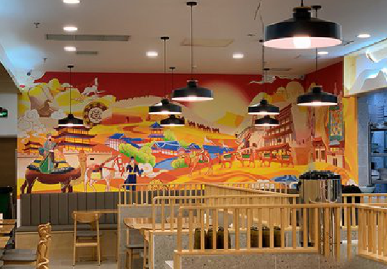 千阳商业空间彩绘介绍。