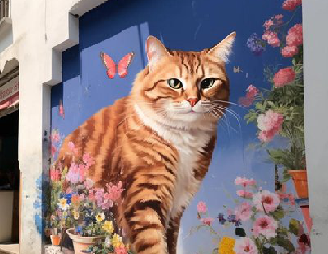 千阳自己绘制有个性的手绘墙