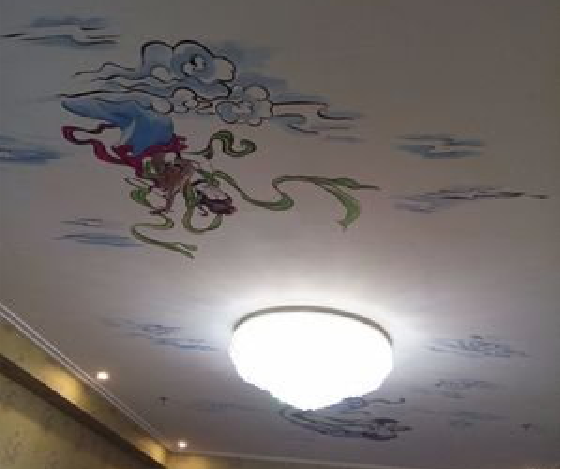 千阳如何快速绘制天花板上的手绘墙？