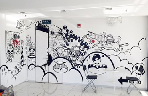 千阳手绘墙并非传统涂鸦。